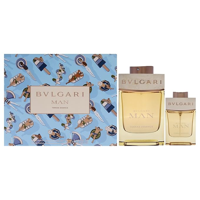 Bvlgari Man Terrae Essence by Bvlgari for Men - 2 Pc Gift Set 3.4oz EDP Spray 0.5oz EDP Spray