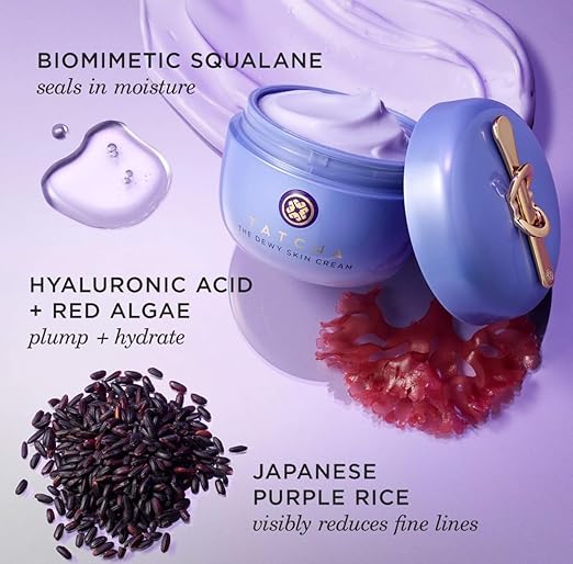 TATCHA The Dewy Skin Cream | Rich Face Cream to Hydrate Plump and Protect Dry and Combo Skin | 10 ml / 0.34 oz