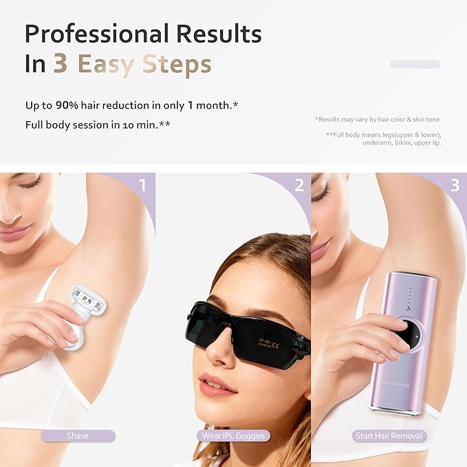 Laser Hair Removal Device for Women At Home IPL Hair Remover with Ice Cooling Technology for Face &amp Body Painless &amp Long-Lasting Results