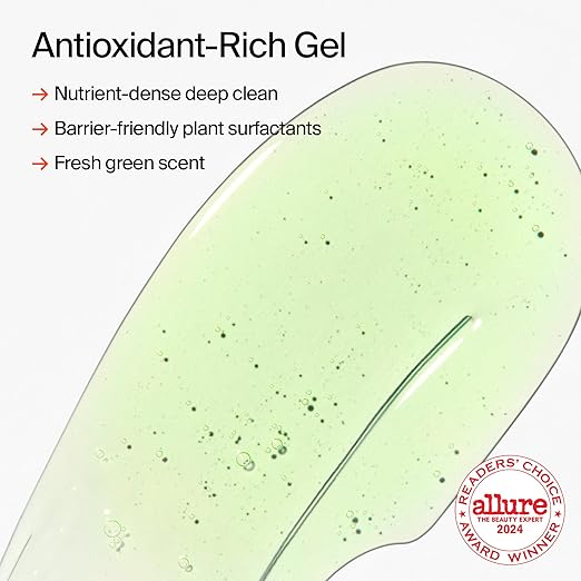 Youth To The People Superfood Facial Cleanser - Kale + Green Tea Daily Face Wash Gentle Makeup Remover with Soothing Antioxidants for Glowing Skin pH Balance Clean Pores Sulfate-free Refillable
