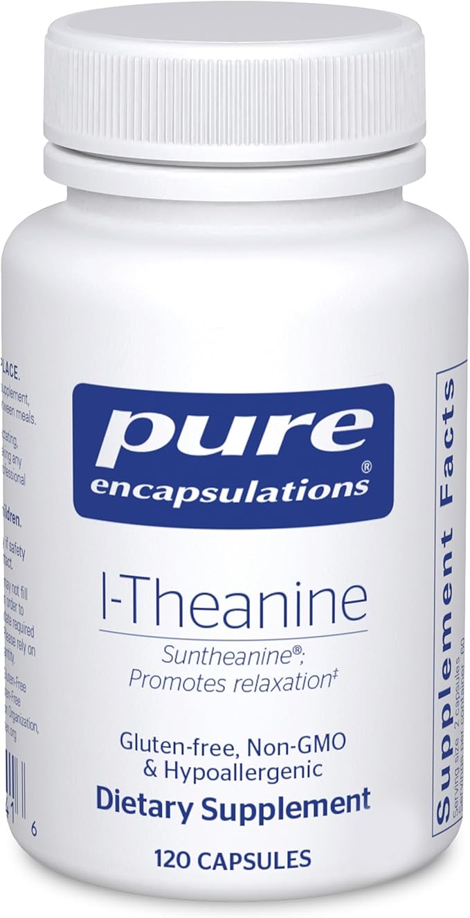Pure Encapsulations L-Theanine - Amino Acid Supplement to Support Relaxation Stress &amp Nervous System - 120 Capsules