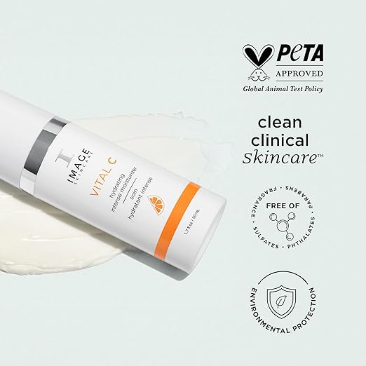 IMAGE Skincare VITAL C Hydrating Intense Moisturizer Lightweight Face Lotion with Hyaluronic Acid and Shea Butter for Dry Skin 1.7 fl oz.