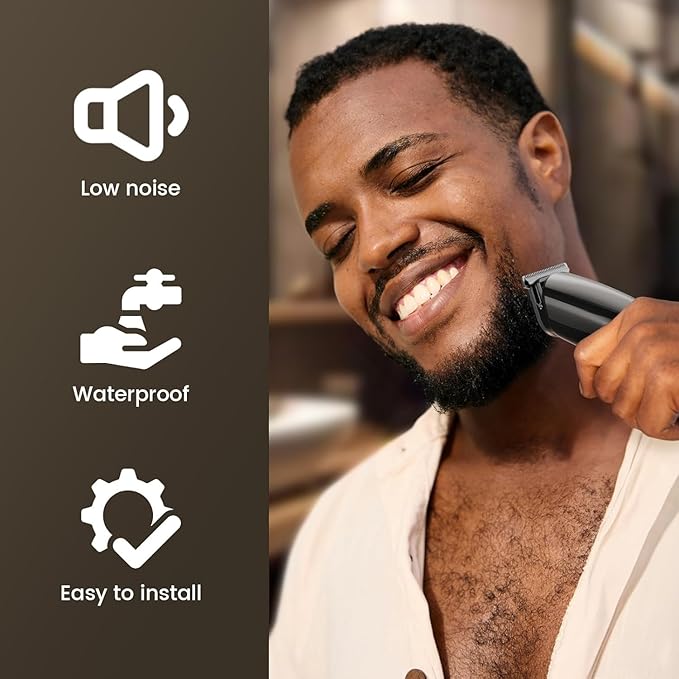 SHPAVVER Beard Trimmer for Men: Professional Barber Hair Clippers - 12-in-1 Cordless Grooming Kit - Waterproof Electric Razor with Turbo Speed &amp Precision Blades