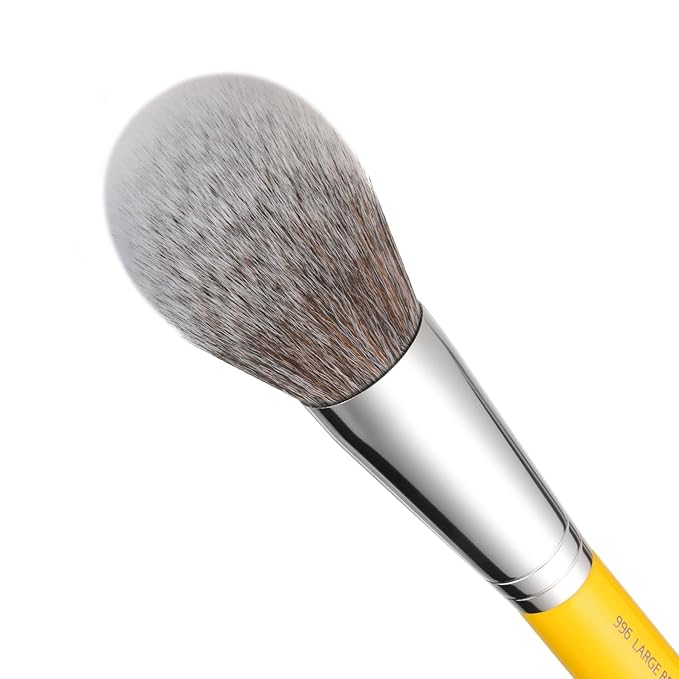 Bdellium Tools Professional Makeup Brush - Studio Series 996 Large Bronzer - With All-Vegan Synthetic Fibers For Even Application on Face and Neck (Yellow 1pc)