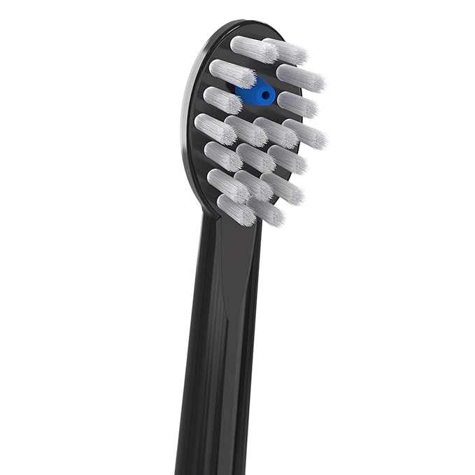 Waterpik Genuine Compact Replacement Brush Heads With Covers for Sonic-Fusion Flossing Toothbrush SFRB-2EB 2 Count Black