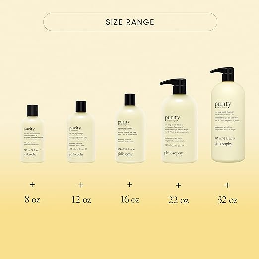 philosophy purity made simple one-step facial cleanser- with meadowfoam seed oil gently cleanses &amp melts away dirt oil &amp stubborn makeup paraben-free face wash