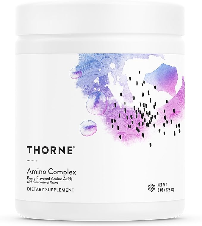 THORNE - Amino Complex - Clinically-Validated EAA and BCAA Powder for Pre or Post-Workout - Promotes Lean Muscle Mass &amp Exercise Recovery* - NSF Certified for Sport - 30 Servings - 8.0 Oz - Berry