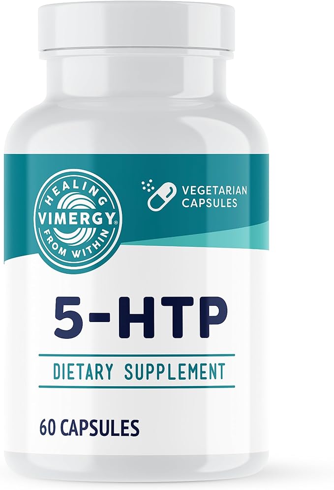Vimergy 5-HTP Capsules? Clean Formula Supporting a Healthy Mood Better Sleep and May Enhance Serotonin Levels.* Kosher and Vegan. ? (60 ct.)