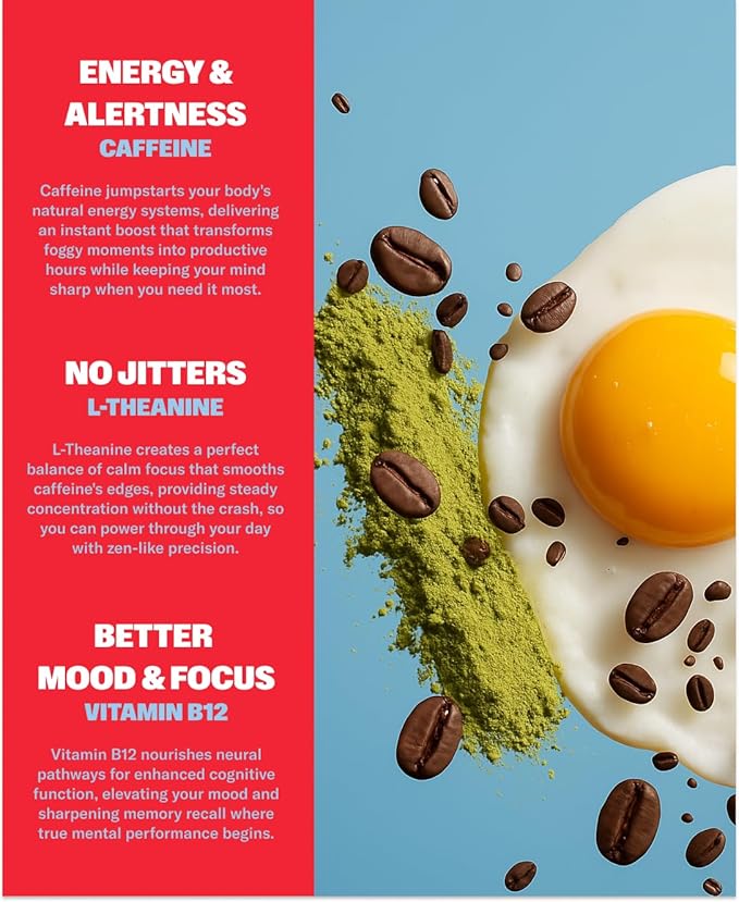 NuStrips??Fast-Dissolving Energy Strips with 50mg Caffeine L-Theanine &amp Vitamin B12 ? Instant Energy &amp Focus Without Jitters or Crash ? Works Faster Than Coffee ? Refreshing Lemon (30 Strips)