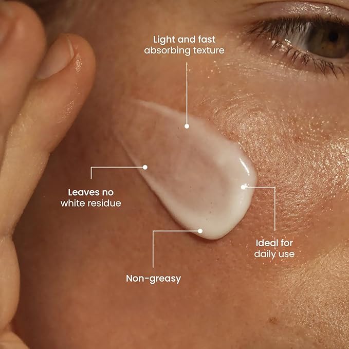 AbsolutSkin SPF 50 Moisturizing Sunscreen ? Lightweight Daily Face Sunscreen with Aloe &amp Vitamin E ? No White Cast ? 60ml