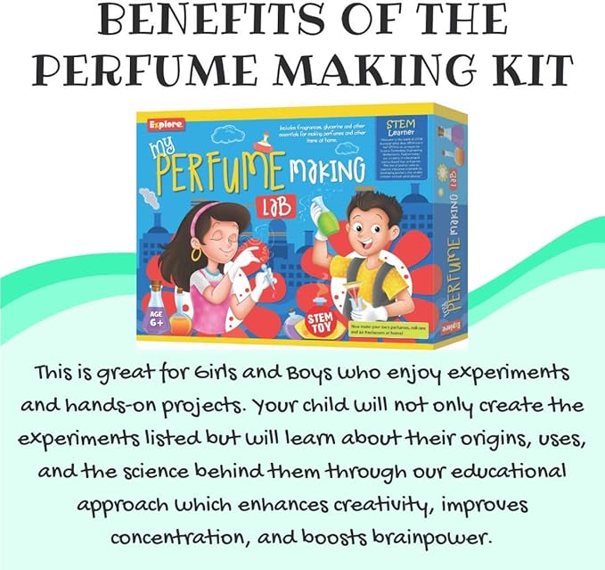 STEM Learner | My Perfume Making Lab Learning &amp Educational DIY Activity Toy Kit for Ages 6+ of Boys and Girls DIY Fun with Fragrance Experiments