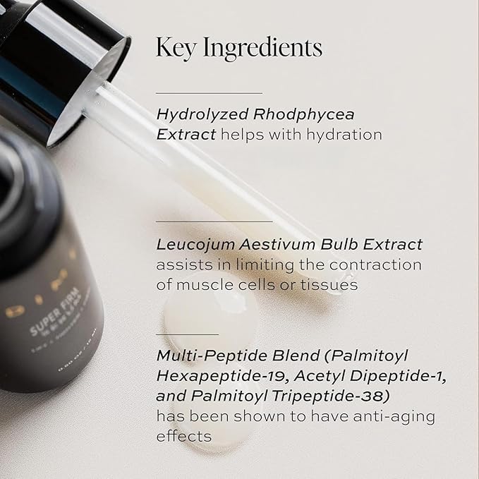 DIME Beauty Super Firm Facial Serum Anti-Aging Firming Face Serum with Niacinamide for Fine Lines and Wrinkles .50 oz / 15 mL