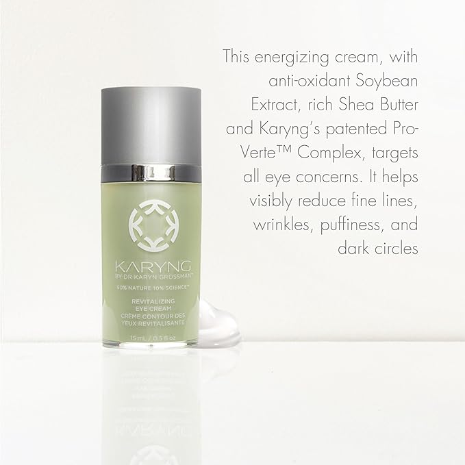 KARYNG Revitalizing Peptide Eye Cream Organic Anti Aging Eye Cream Targets Under Eye Puffiness Fine Lines Dry Skin and Dark Circles Soothing Under Eye Treatment 0.5oz