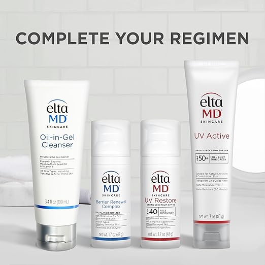 EltaMD UV RestoreFace Sunscreen SPF 40 Mineral Sunscreen for Sun Damaged Skin Repair Anti-Aging Zinc Oxide Sunscreen Formula