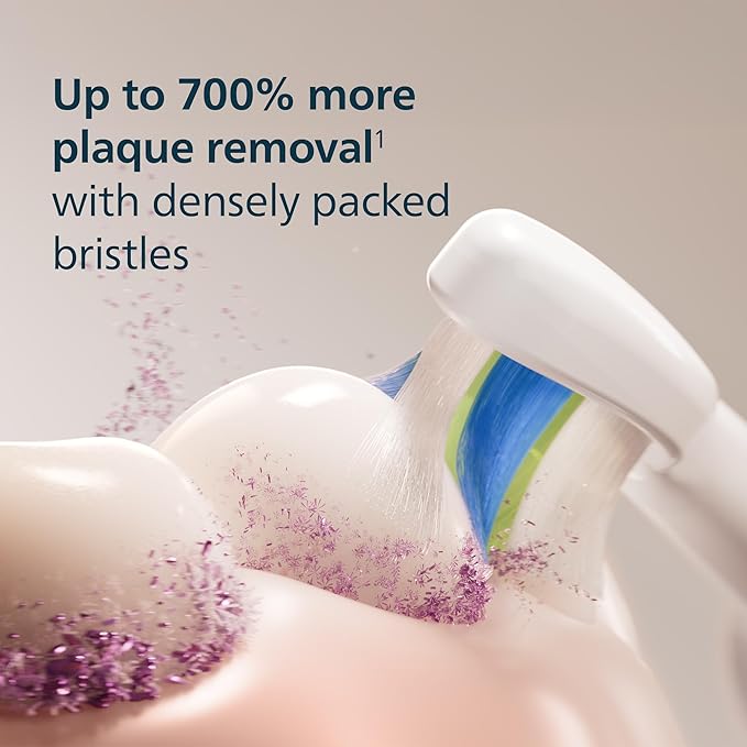 Philips Sonicare W DiamondClean - Genuine Replacement Electric Toothbrush Heads White 4 Pack One Year Supply HX6064/65