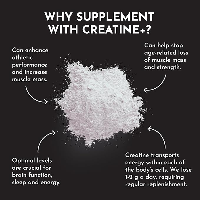 JUST INGREDIENTS Creatine Monohydrate Powder with Rejen Fulvic Mineral Complex - Supports Muscle Recovery Energy Strength Cognitive Function - 30 Servings