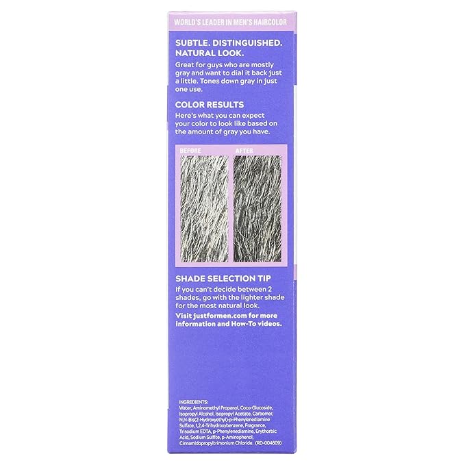 Just for Men Hair Color - Touch of Gray Black-Gray. 3 Pack