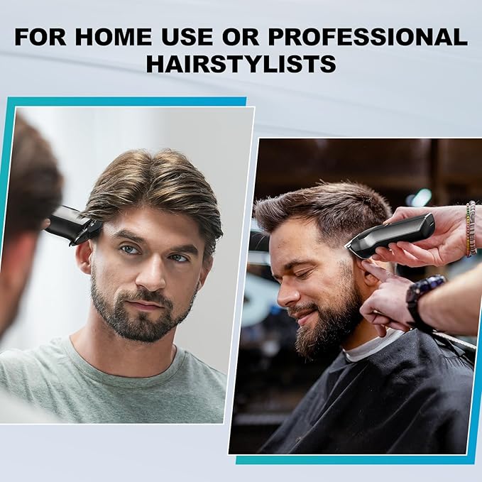Beard Trimmer for Men - 14 Piece Professional Mens Grooming Kits Multi Beard Kit for Beard face Nose Ear Hair Trimmer Hair Clippers IPX7 Wet &amp Dry Use 210 Mins Mustache Trimmers Men Gifts (Black)