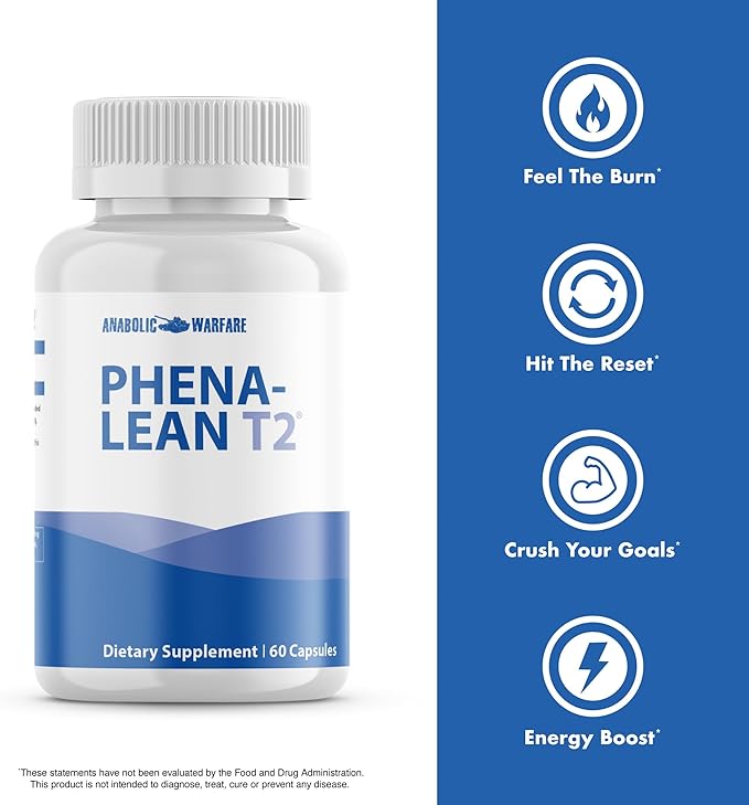Anabolic Warfare Phena-Lean??T2 Premier Supplement from Thermogenic Body Composition Supplement ? Non-Stimulant ? 60 Capsules*