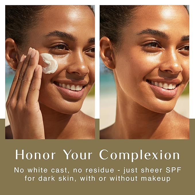 Black Girl Sunscreen - Face &amp Body Moisturizing Sunscreen Lotion SPF 30 for Melanin Rich Skin Leaves no White Cast (SPF-30-4oz)