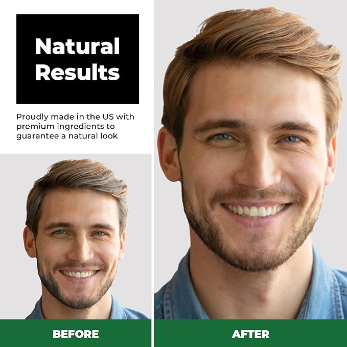 Simpler Hair Color Light Brown Mustache and Beard Upgraded Brush Kit with 3 Brushes Included for Precision Application - Gentle Professional Quality and Ammonia Free Dye for Hair Beard and Mustache