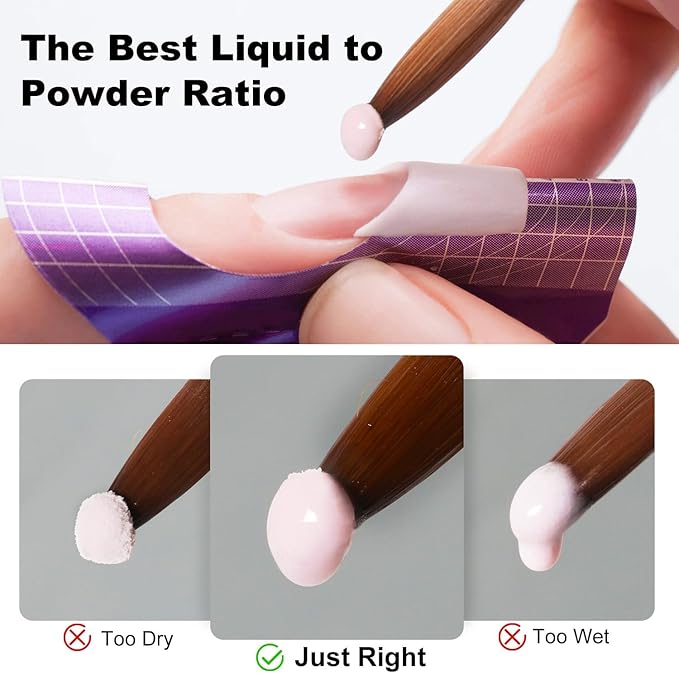 Acrylic Nail Kit with Drill Set for Beginners with Everything 12 Color Acrylic Powder Nail Decoration Tools Home Salon