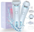 Dusk Razor for Women Silk Glide Pro Shaver Duskofficial Electric Razor for Women 2-in-1 Waterproof Painless Hair Removal Wet &amp Dry Shaver with Removable Head for Leg Arm Underarm Bikini Area (B