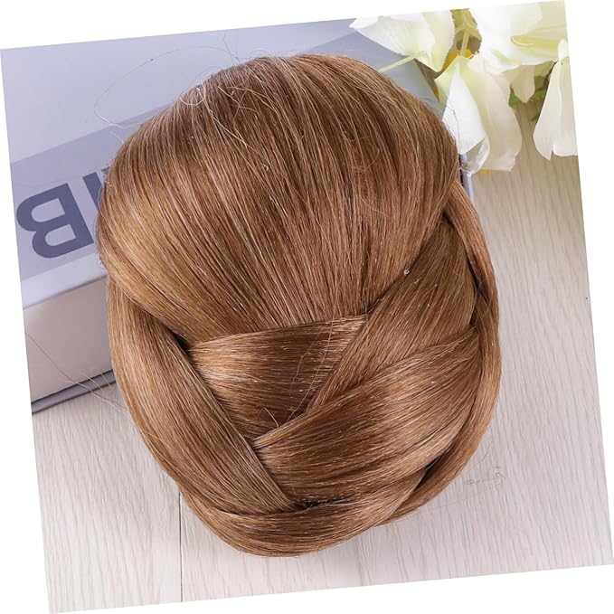 DOITOOL 3pcs Chignon Jaw Clip Bun Wig Hair Extension for Bridal Girls Wedding Hair Accessory