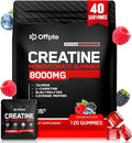 Creatine Monohydrate Gummies for Men &amp Women Sugar-Free Vegan Chewable travel creatine packets(8g Per Packet) with Taurine for Muscle Energy Focus Support Pre Workout Nutrition Supplements120