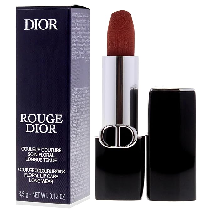 Dior Rouge Velvet Lipstick - 100 Nude Look by Christian for Women - 0.12 oz Lipstick (Refillable)