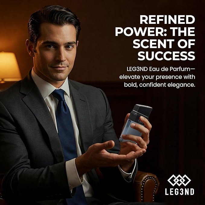 LEG3ND Gift Set - Men's Fragrances Bundle with 3.4oz EDP Spray (Italian Bergamot &amp Patchouli) + 4.0oz All Over Body Deodorant for Men (Amber &amp Cedarwood Blend)