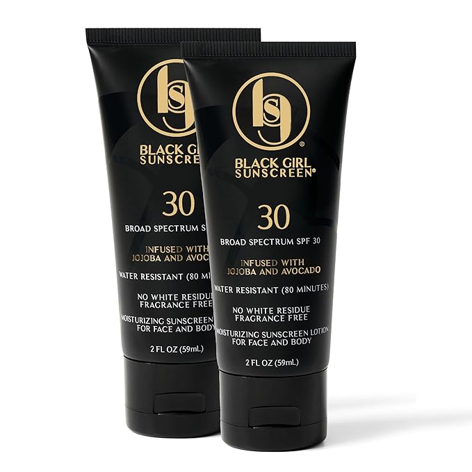 Black Girl Sunscreen - Face &amp Body Moisturizing Sunscreen Lotion SPF 30 for Melanin Rich Skin Leaves no White Cast (SPF-30-4oz)