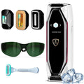 JOVS Laser Hair Removal 37°F Painless Hair Removal Device with Sapphire Ice-Cooling 3 in 1 Hair Removal &amp Skin Rejuvenation for Women and Men 8 Modes Skin Care for Whole Body Touch Screen Whi