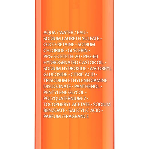 La Roche-Posay Vitamin C Brightening Face Wash Gentle Foaming Facial Cleanser with Vitamin Cg and Vitamin B3 to Brighten and Even Skin Tone Vitamin C Face Wash that Cleanses Dirt &amp Makeup 200ml