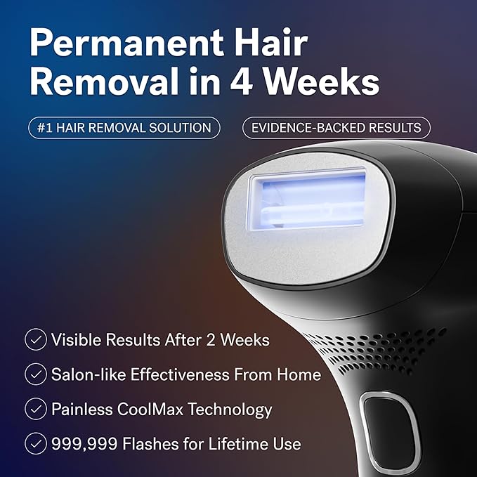 MICHAEL TODD BEAUTY - LUMOS Laser IPL Hair Removal for Women and Men 50°F CoolMax Technology 999999 flashes 3 In 1 w/Skin Sensor for Nearly Painless Permanent hair removal