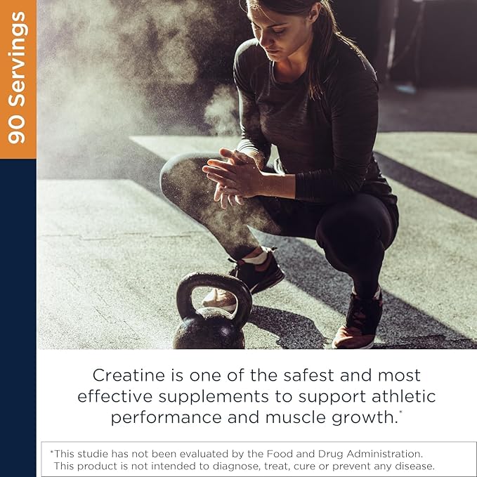 Designs for Health Micronized Creatine Monohydrate Unflavored Powder 90 Servings 5g per Serving ? for Women &amp Men to Support Muscle Strength and Brain Health