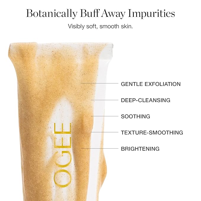 Ogee Botanical Brilliance Exfoliating Cleanser ? High Performance Facial Wash ? Certified Organic Face Exfoliator Made in USA