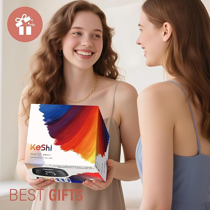 KeShi Waxing Kit Painless Hair Removal Wax Warmer with 6 Bags Hard WaxBeans for Full Body Legs Face Eyebrows &amp Bikini? Ideal for Both Women &amp Men(Blush)