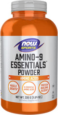 NOW Sports Nutrition Amino-9 Essentials??Powder Enhanced Protein Synthesis Amino Acids 330-Grams