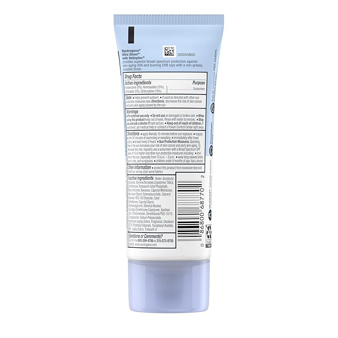 Neutrogena Ultra Sheer Dry-Touch Sunscreen For Face &amp Body SPF 70 Broad Spectrum UVA/UVB Protection Lightweight Water Resistant &amp Non-Greasy Travel Size Sunscreen 3 fl. oz (Pack of 3)