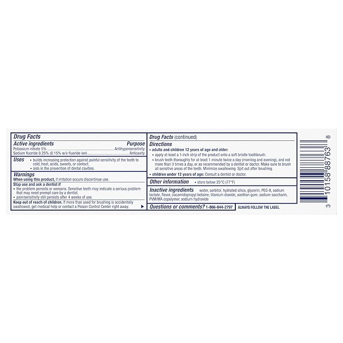 Sensodyne Pronamel Intensive Enamel Repair Toothpaste for Sensitive Teeth and Cavity Protection Whitening Toothpaste to Strengthen Enamel Arctic Breeze - 3.4 Ounces x 4