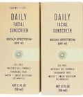 Daily Facial Sunscreen Broad Spectrum SPF40 oil free invisible gel formula fragrance free water + Sweat Resistance (2 Pack)