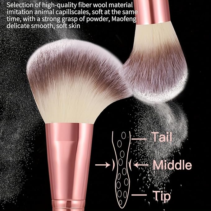 65Pcs Pink Makeup Brushes Set Professional Makeup Kit Multi-functional Makeup Tool Set with Case Facial Makeup Accessories Foundation Makeup Brush Kit Eye and Face Make up Brushes &amp Tools