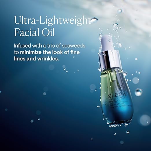 ELEMIS Pro-Collagen Marine Oil 15ml Lightweight Face Oil To Hydrate Nourish &amp Improve Skin Texture