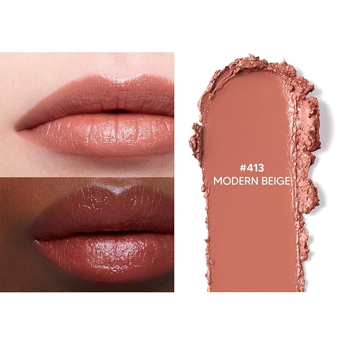 HERA Rouge Classy Lipstick #413 MODERN BEIGE | Luxurious Long-Lasting Color Featherlight Comfort Luminous and Velvety Finish Seoul-Inspired Shades Korean Lip Makeup 0.12 oz. (3.5g)