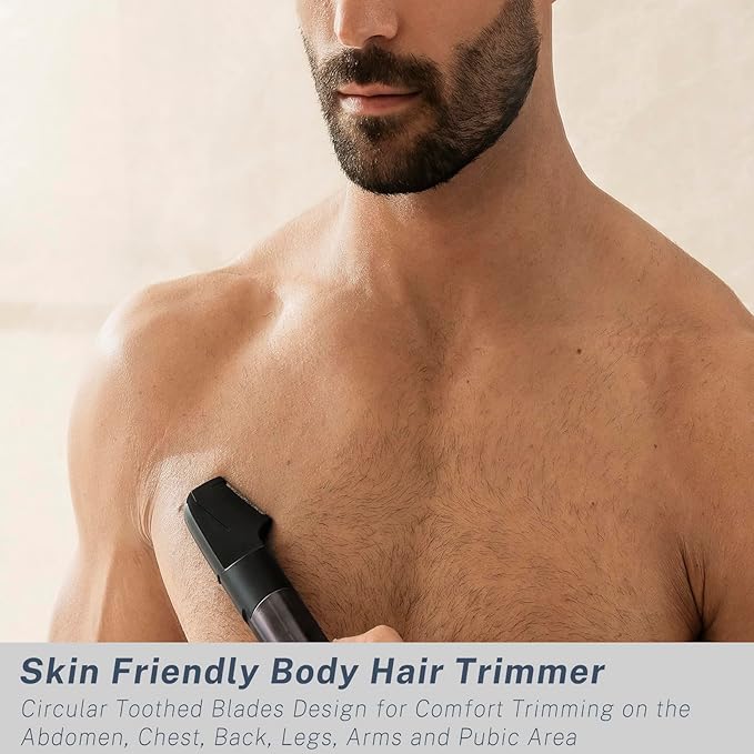 Beard Trimmer for Men Electric Razors and Hair Clippers Set Precision Dial Adjustable 20 Settings All-in-One Shaving Kit for Mens Face Head Nose Body IPX7 Waterproof Wet/Dry USB-C Charge Dock