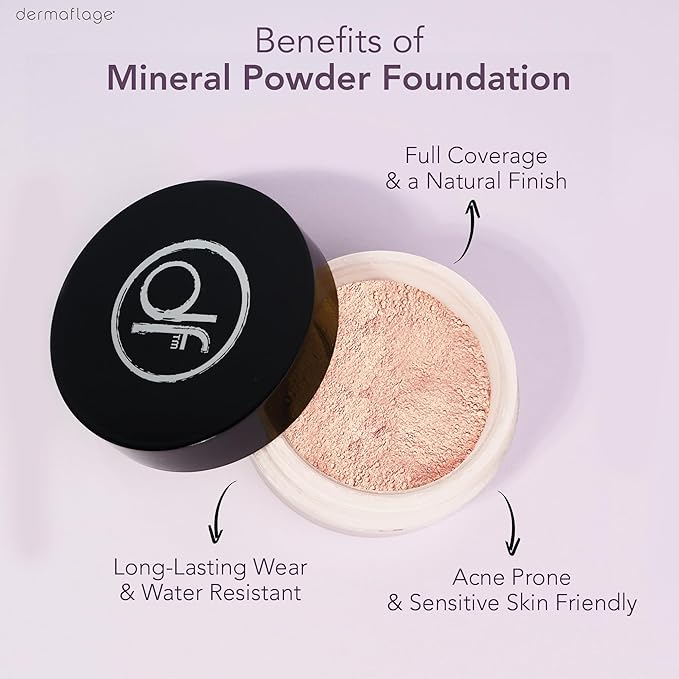 Dermaflage SPF Mineral Powder Sunscreen for Sensitive Skin All Natural Sunscreen Powder Broad Spectrum