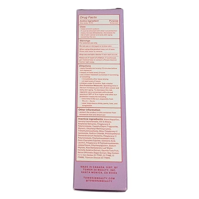 Tower 28 Beauty SunnyDays SPF 30 Tinted Mineral Sunscreen For Sensitive Skin - 2-in-1 Facial Broad Spectrum UVA/UVB Protection + Foundation - Shade 25 OCEAN PARK - Medium with Warm Undertones 1 Fl Oz