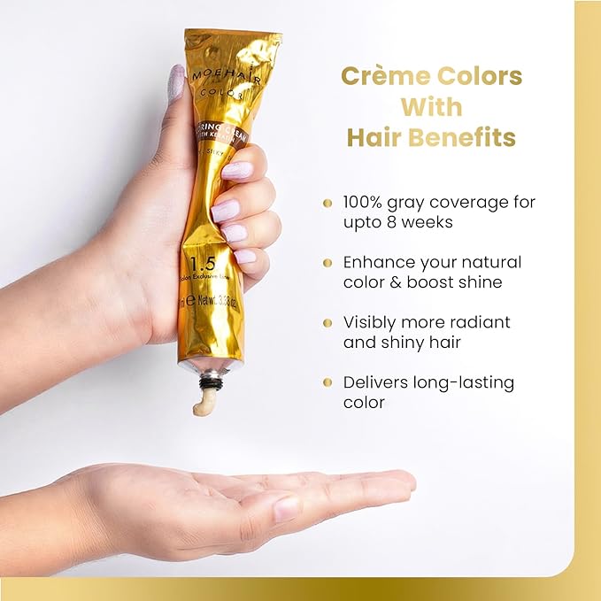 MOEHAIR Hair Coloring Kit | 9N Permanent Hair Color (Very Light Blonde) 20 Volume Developer 6% Coloring Brush Gloves &amp Mixing Bowl | Keratin Infused Color | Gray Coverage | Adds Shines &amp So