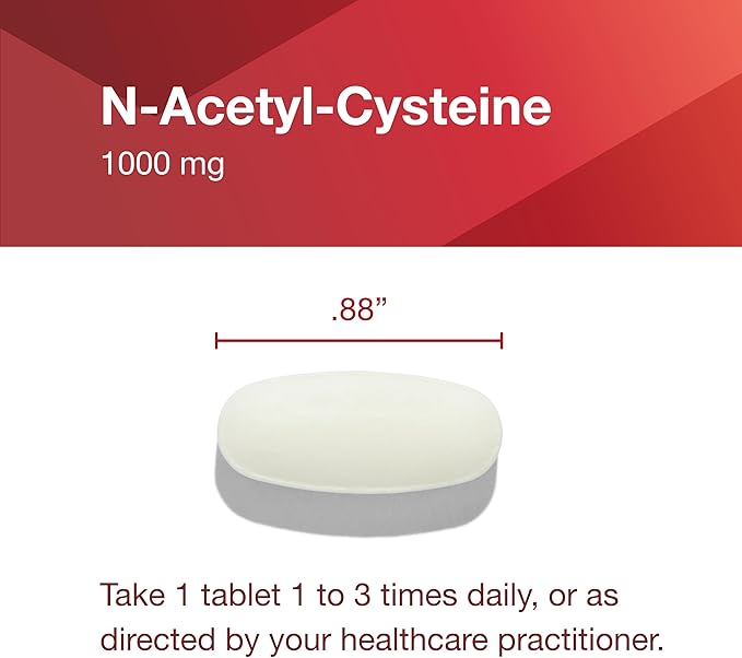 PROTOCOL FOR LIFE BALANCE NAC N-Acetyl Cysteine 1000mg - Glutathione Production &amp Respiratory Function - 120 Tabs